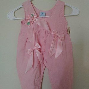Mother Maid BNWT Vintage  Pink Romper-6 Months